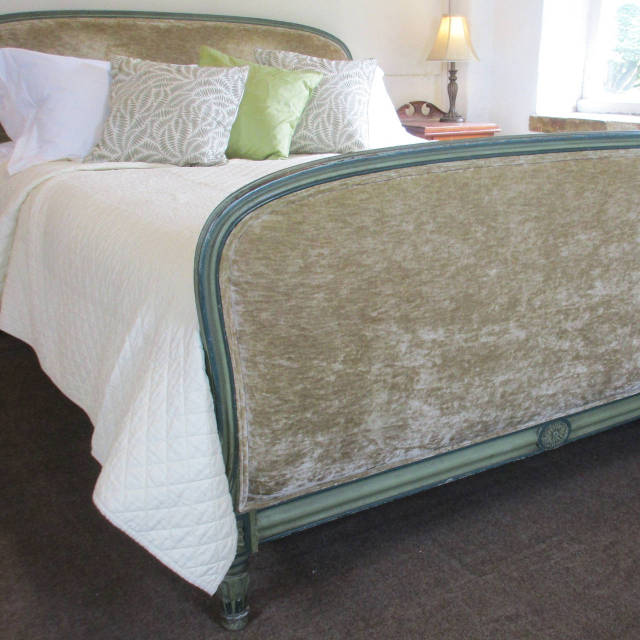 Belle Époque Painted and Upholstered Bedstead – WK46