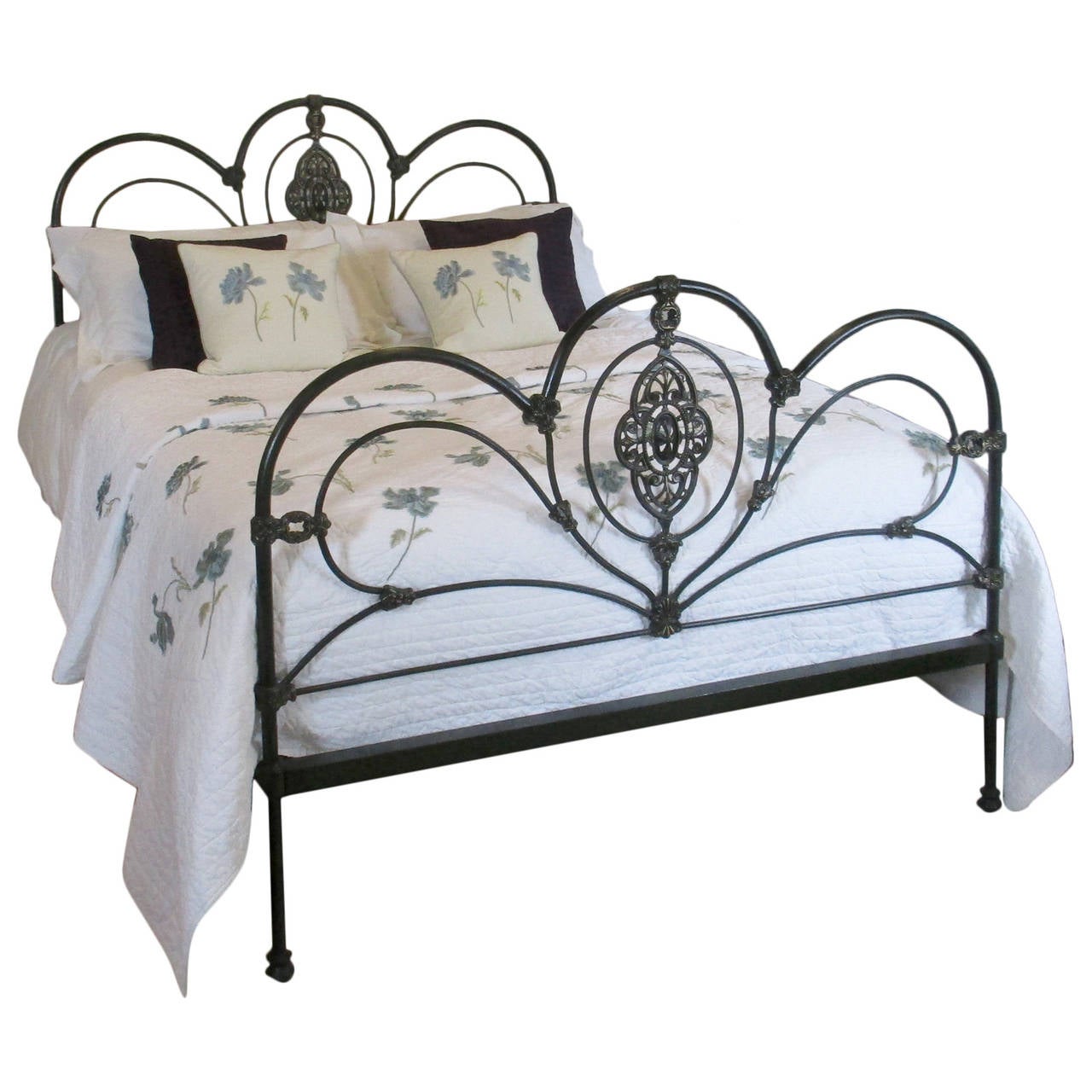 Ornate Cast Iron Bed MK55 at 1stdibs