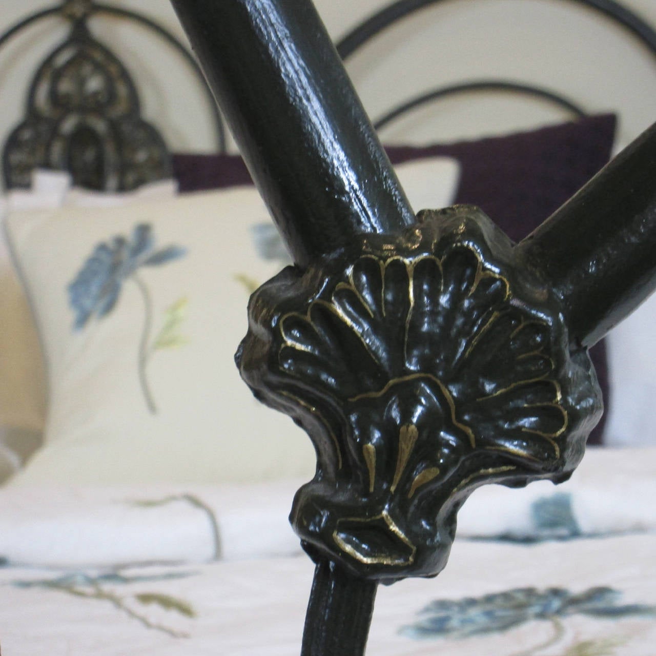 Victorian Ornate Cast Iron Bed - MK55