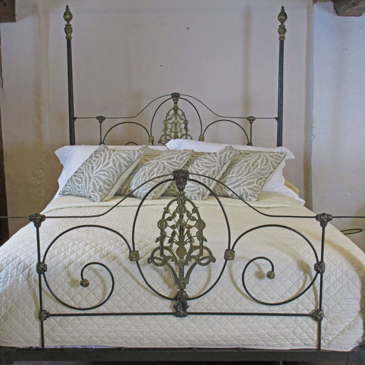 Superb Victorian four poster bed suitable for American Queen Size or British King Size. Circa 1870.
This bed also has an arched canopy .

The price is for the bedstead alone, the base, mattress and bedding are extra and can be provided by Seventh