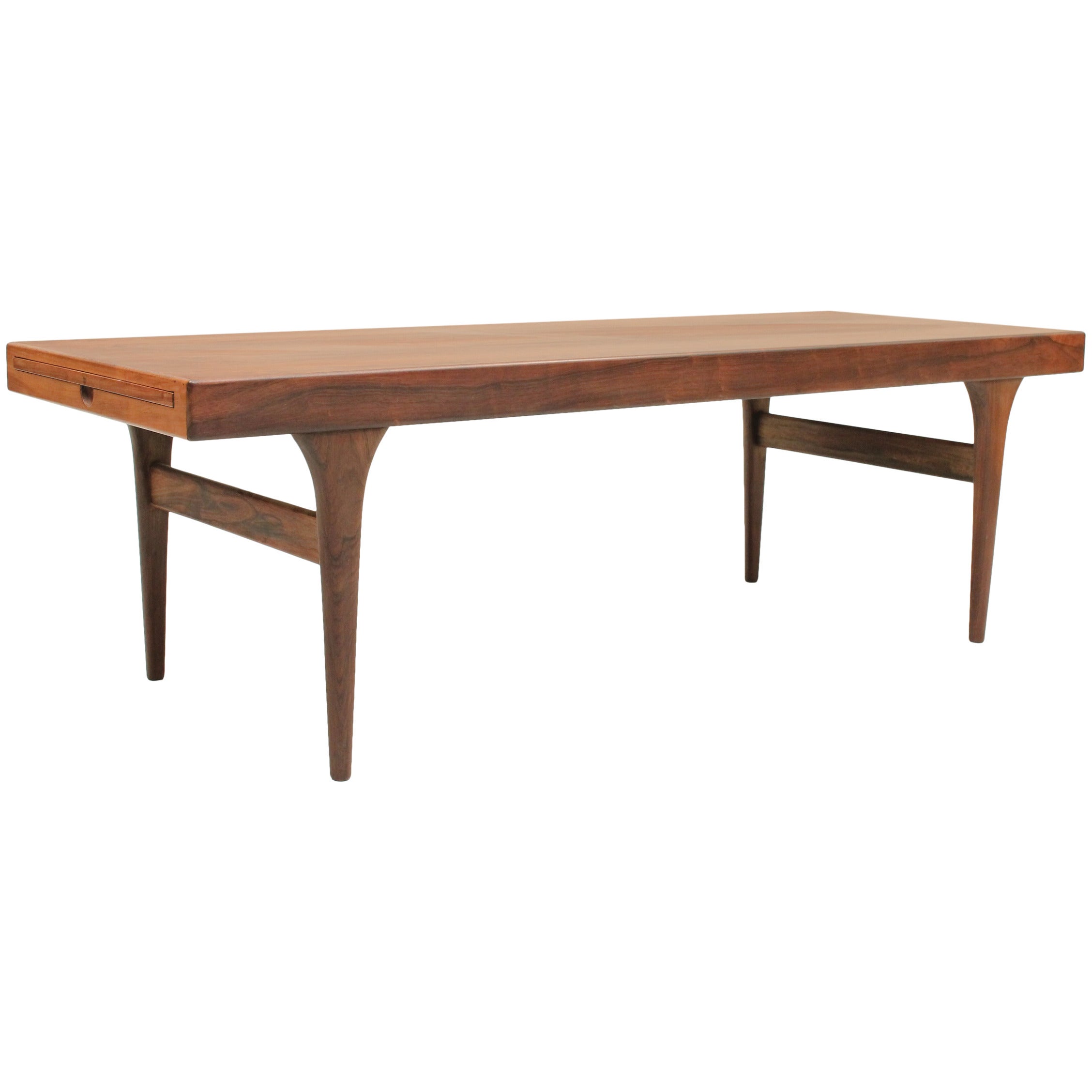 Rosewood Extendable Coffee Table by Johannes Andersen - Scandinavian Modern For Sale