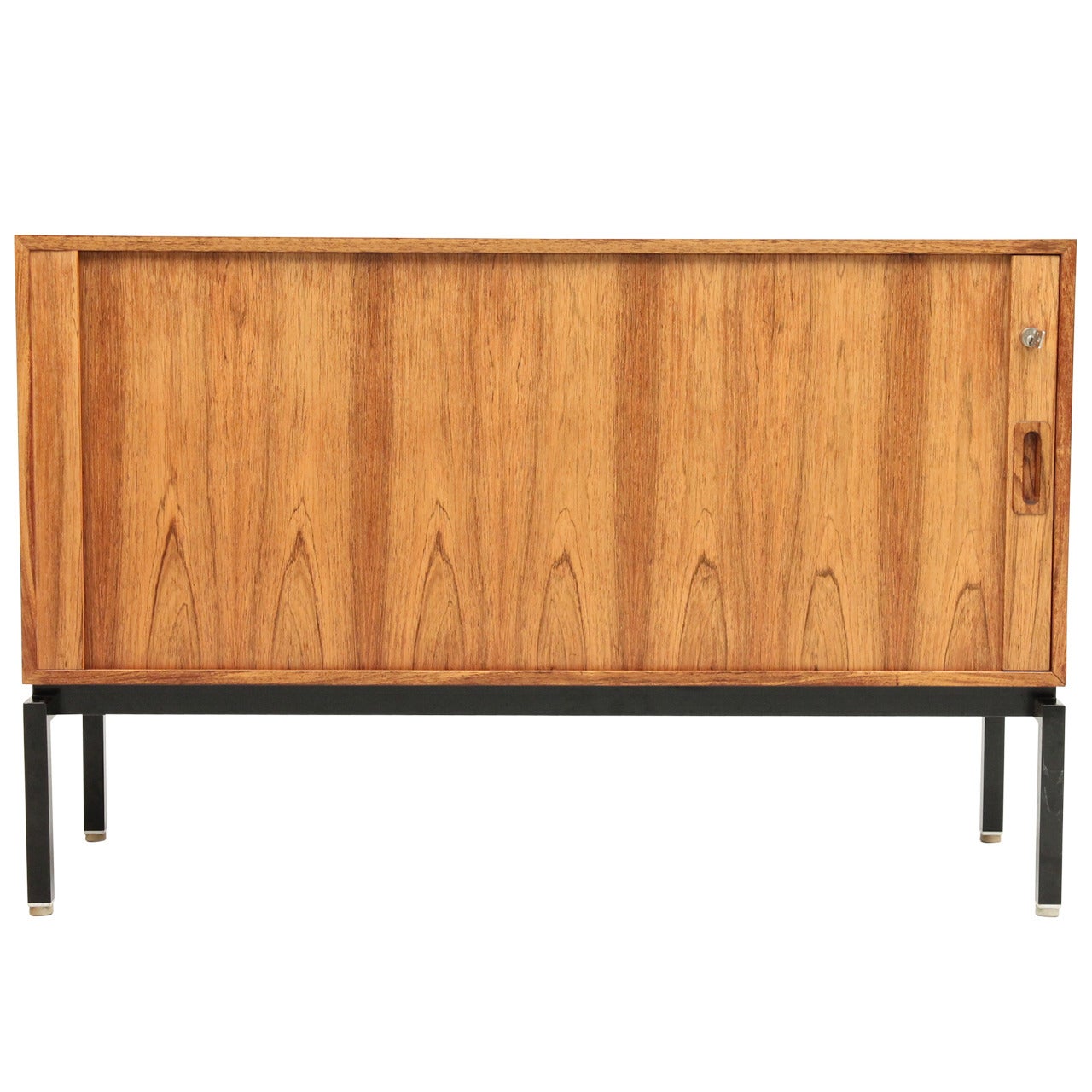 Danish, Mid Century Rosewood Credenza with Roll Front (Medium Size) For Sale
