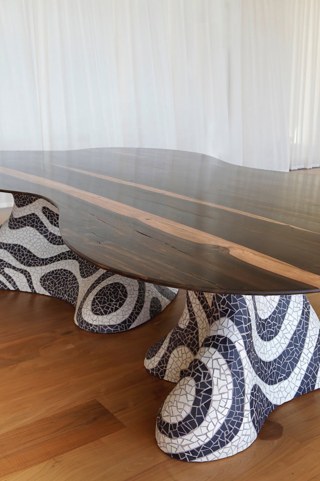 American Organic Dining Table with Base in the Manner of Roberto Burle Marx For Sale