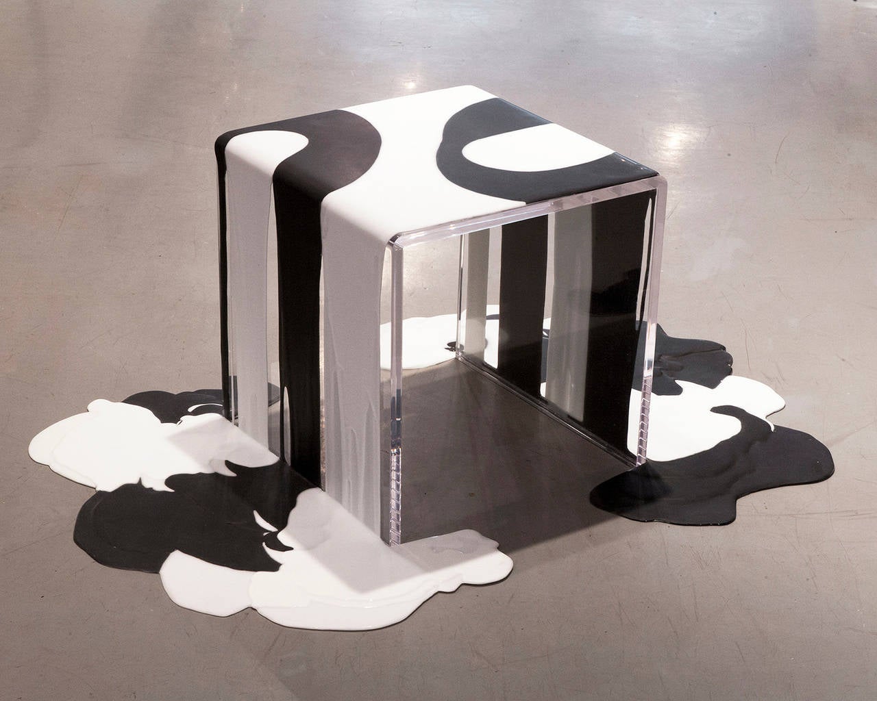 Hand-Crafted Poured Resin Side Tables in the Manner of Lynda Benglis