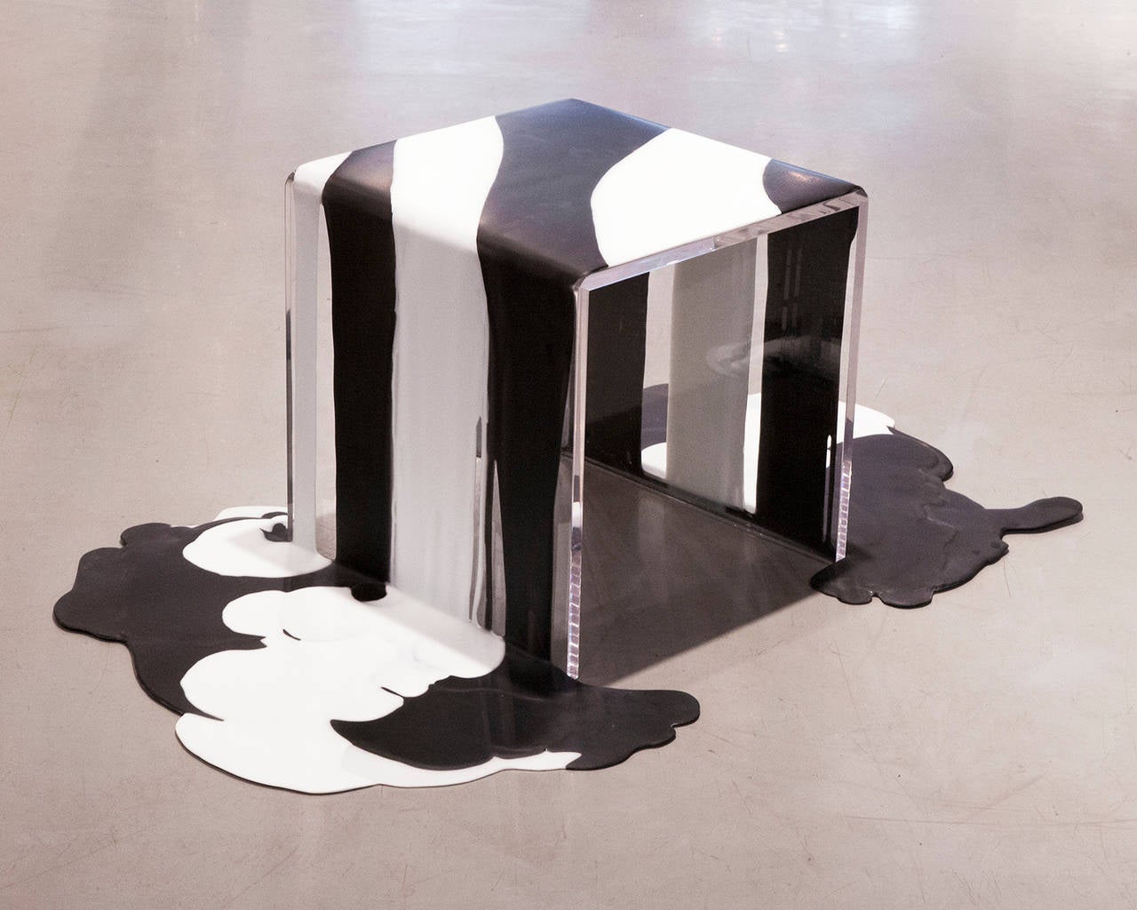 American Poured Resin Side Tables in the Manner of Lynda Benglis