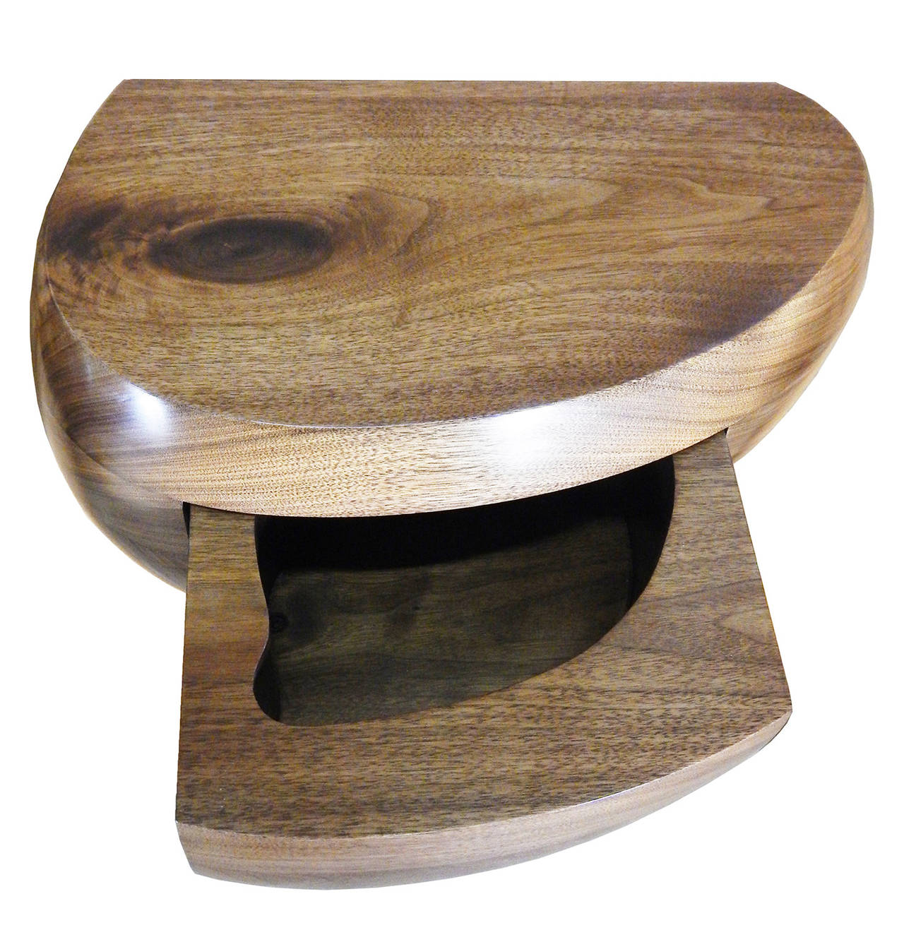 HandCarved Walnut WallMounted Tables with Drawers For Sale at 1stdibs