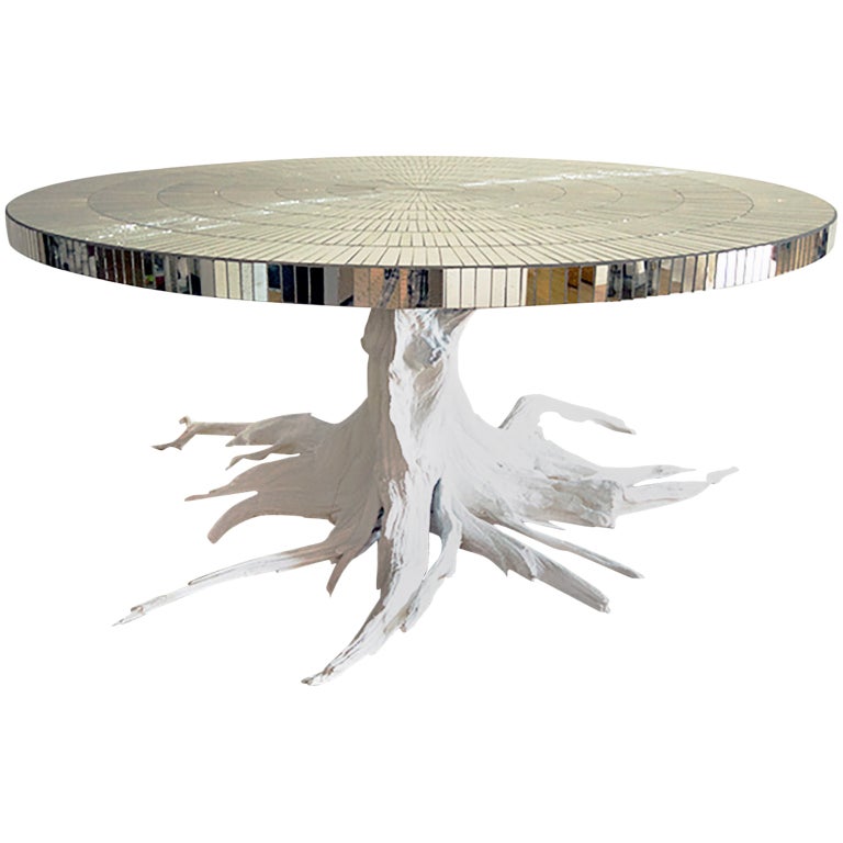 Custom Driftwood Root Table With Mosaic Mirror Top For At 1stdibs - Custom Made Mosaic Patio Table Custom Driftwood Root Table With Mosaic Mirror Top For At 1stdibs - Custom Made Mosaic Patio Table