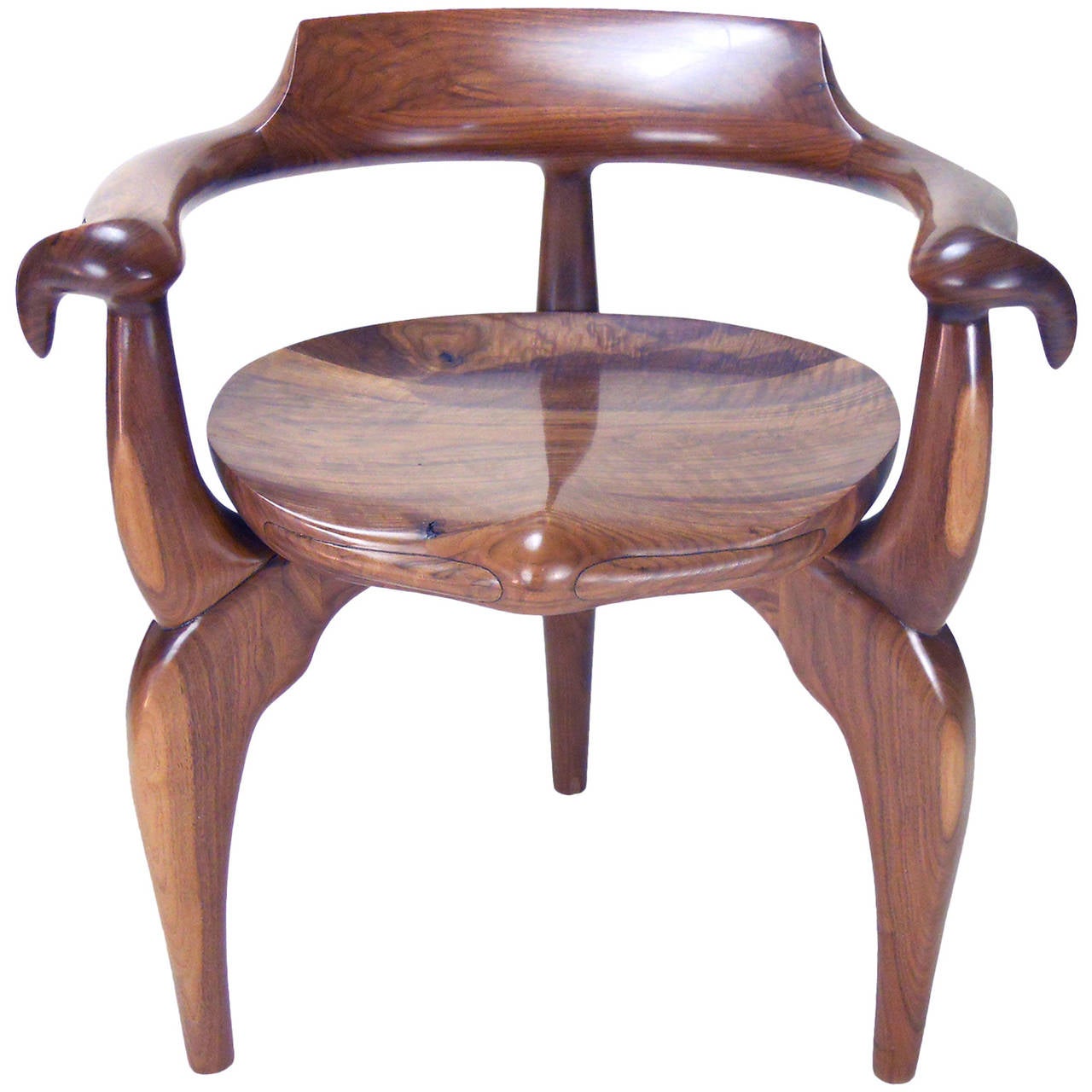 HandCarved Organic Armchair For Sale at 1stdibs