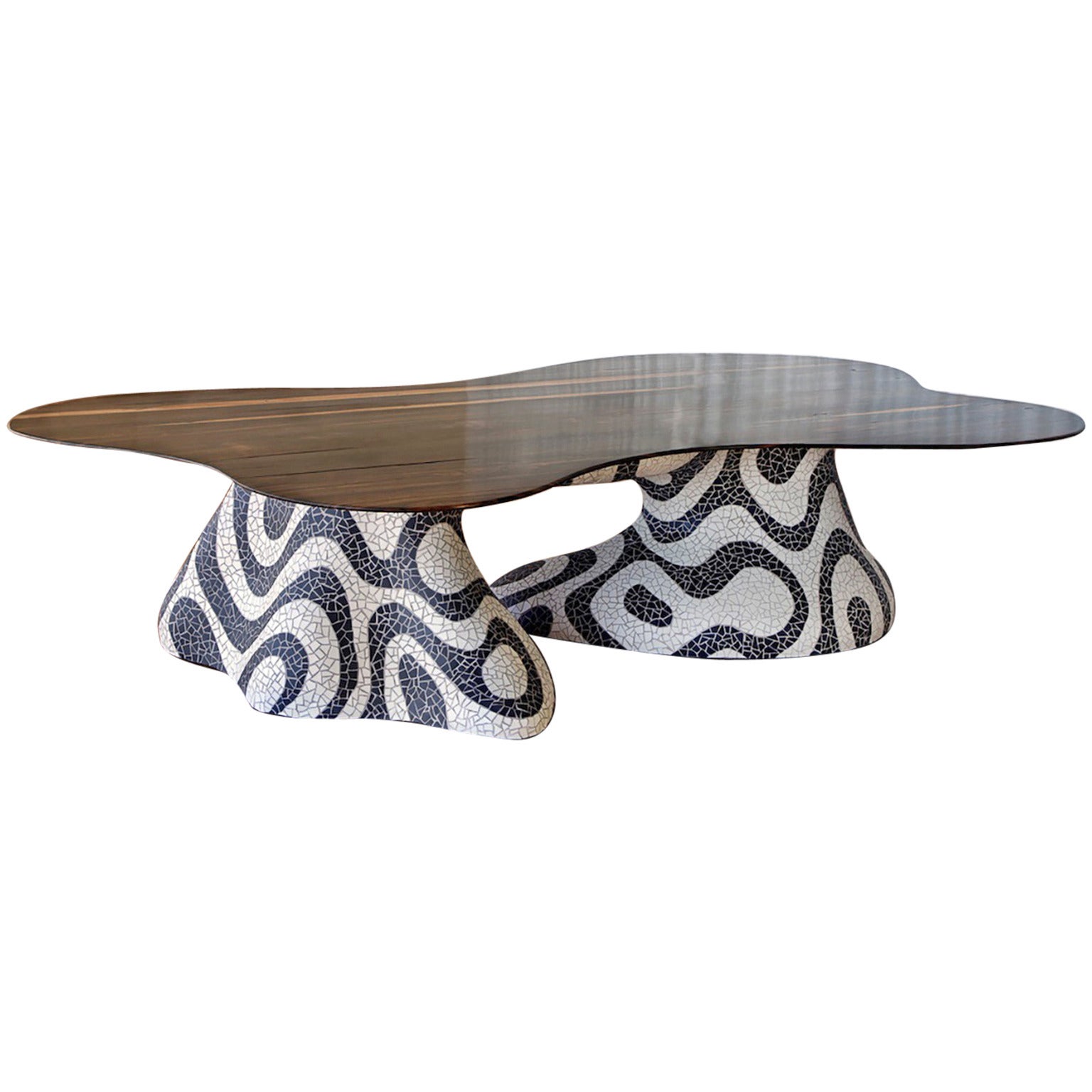 Organic Dining Table with Base in the Manner of Roberto Burle Marx For Sale