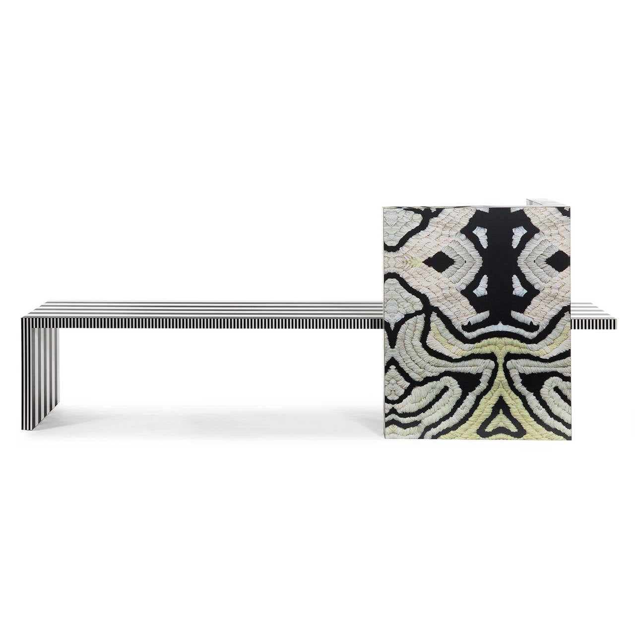 Laminate Memphis Inspired Bench Neo Laminati Collection