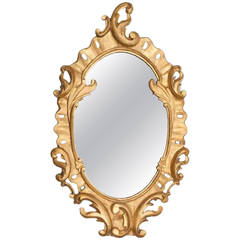 19th Century Giltwood Oval Mirror 4