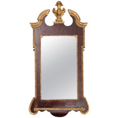 18th Century George II Walnut and Parcel-gilt Mirror