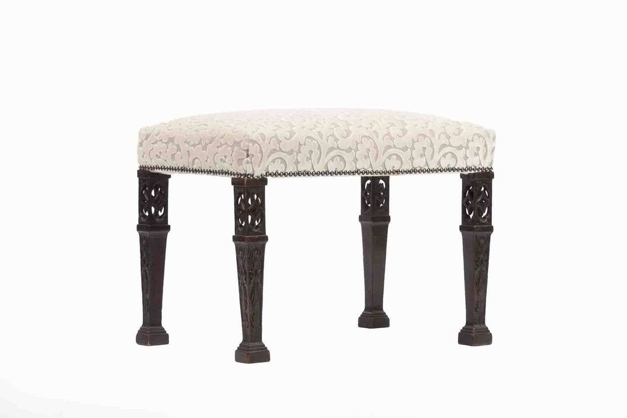 19th C Gothic Revival Stool In Excellent Condition In Dublin 8, IE