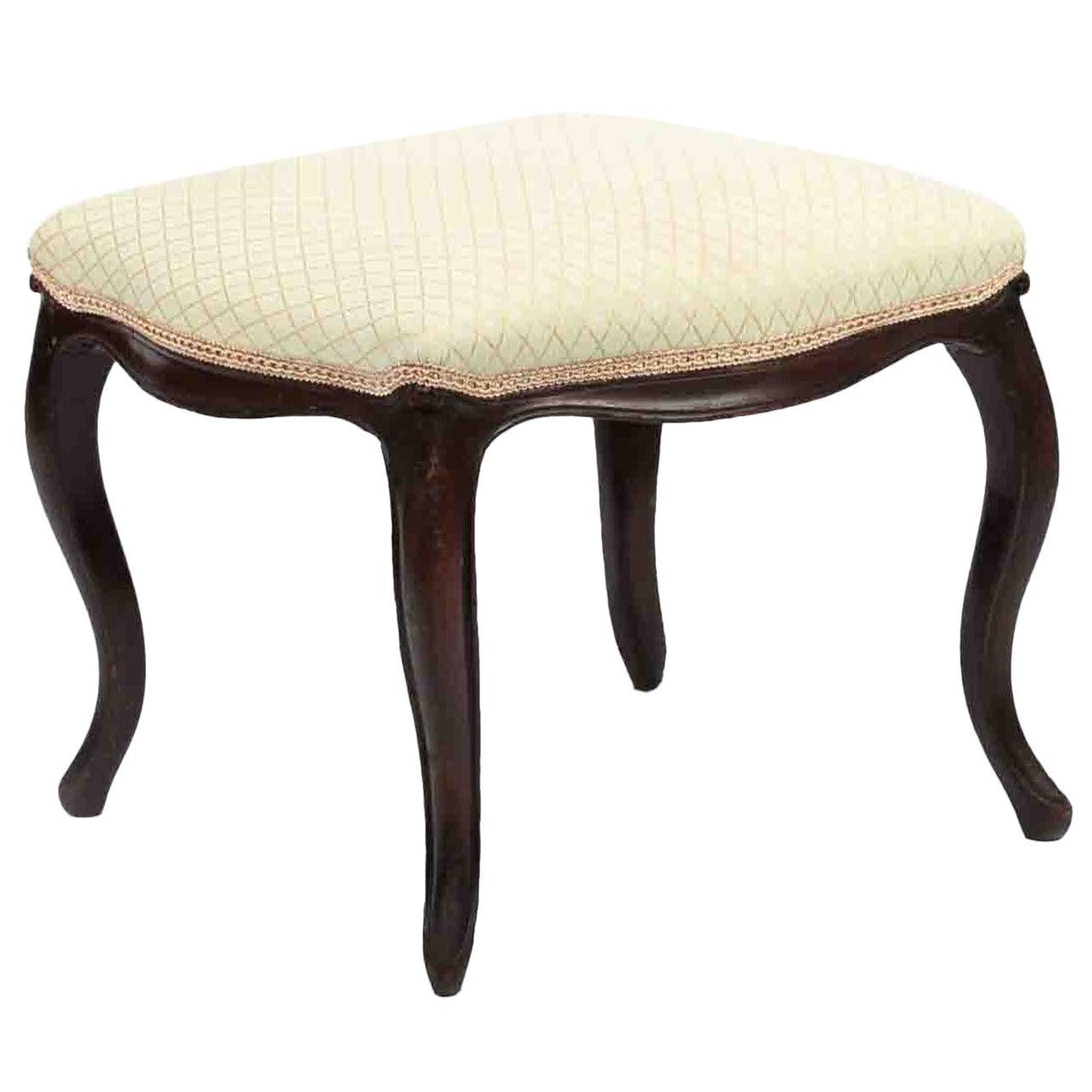 19th Century Mahogany Stool For Sale