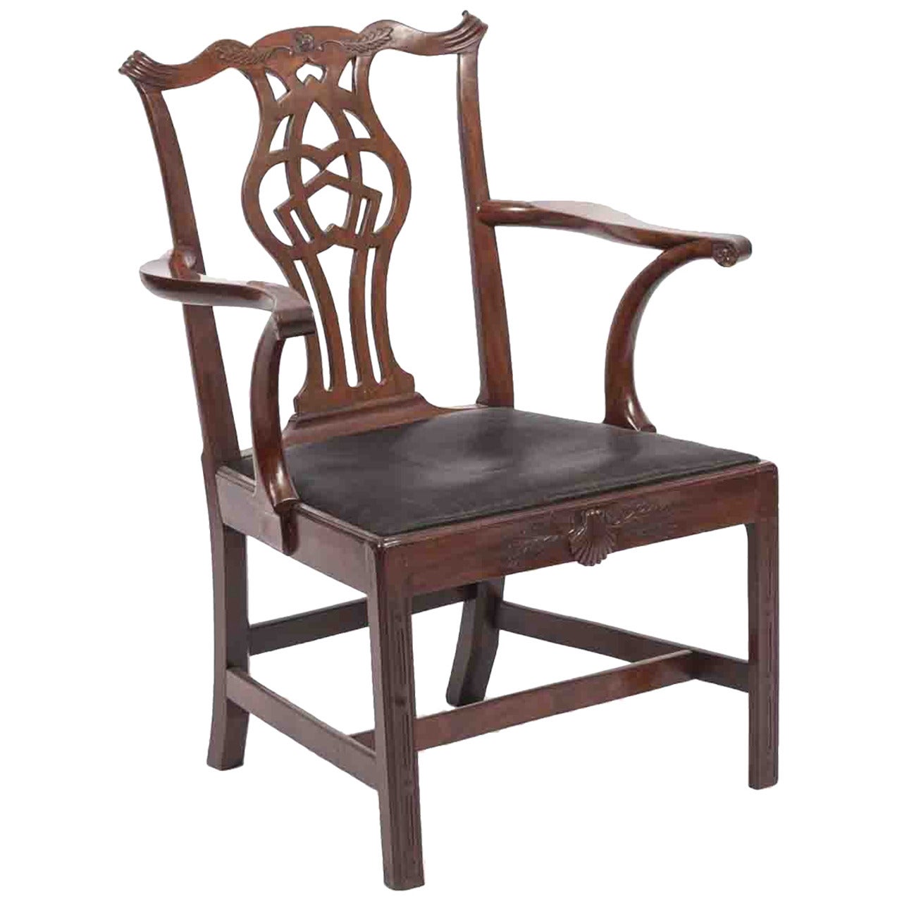 18th Century Georgian Mahogany Single Carver For Sale