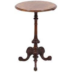 19th Century Regency Walnut and Inlaid Pedestal Table