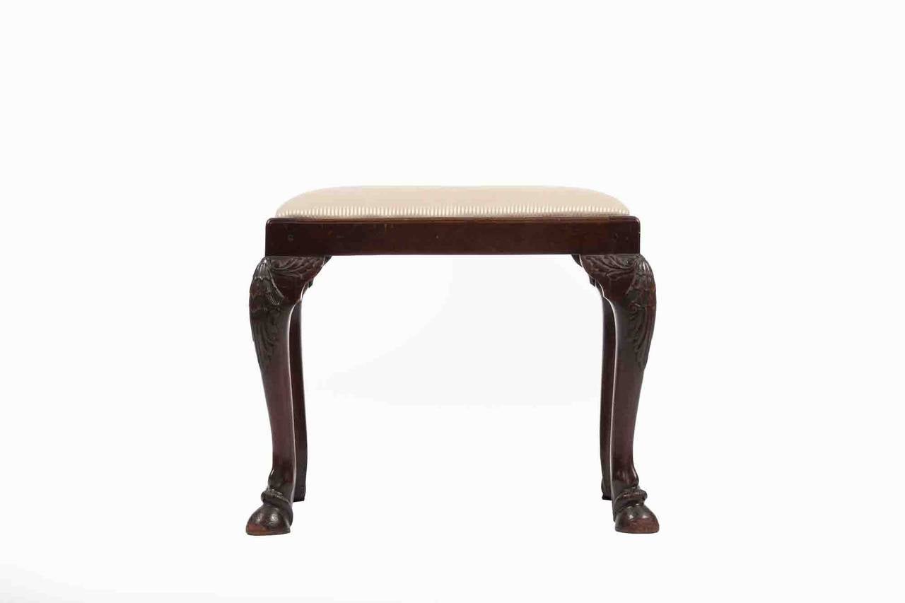 19th Century Mahogany Stool In Excellent Condition For Sale In Dublin 8, IE