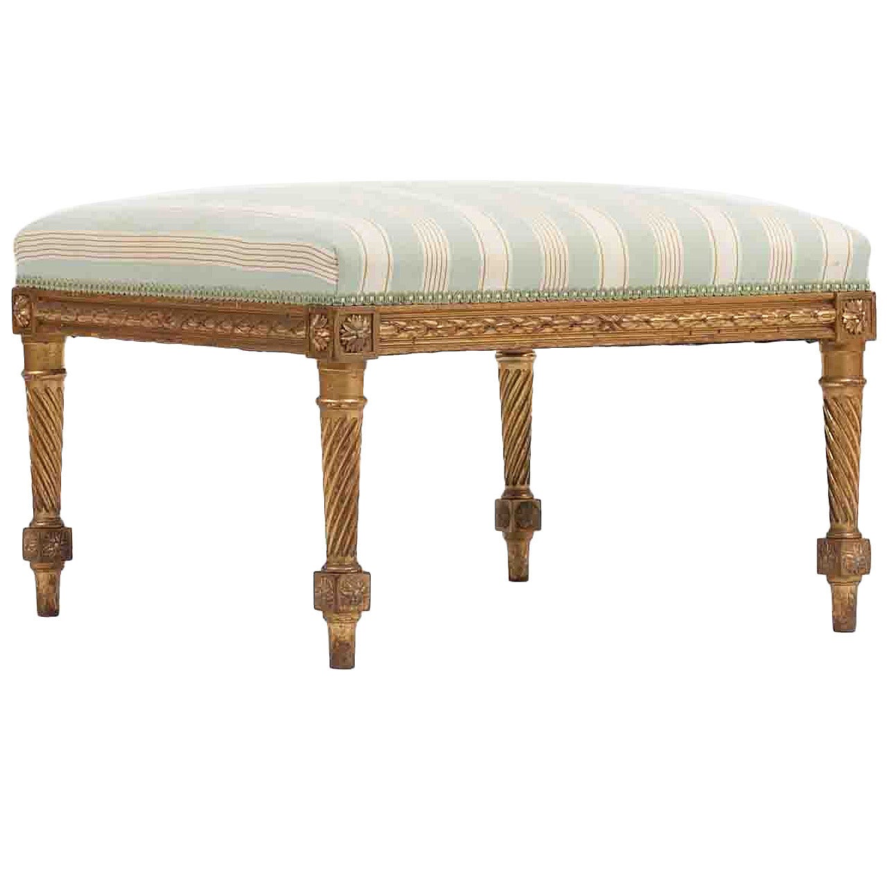 Early 19th century giltwood stool