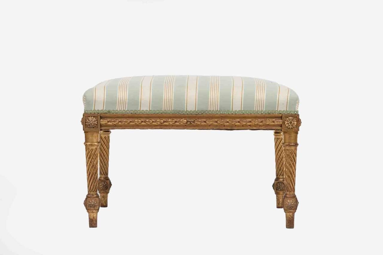 George IV Early 19th century giltwood stool For Sale