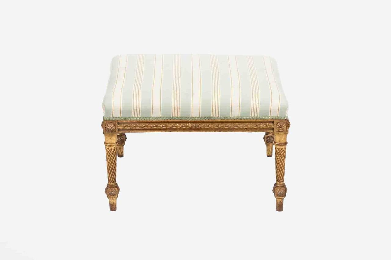 European Early 19th century giltwood stool For Sale