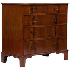 19th Century Mahogany Serpentine Chest 9