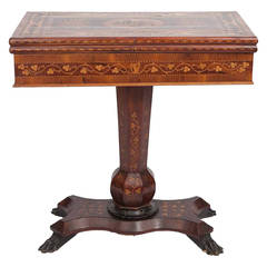 19th Century Irish Killarney-Ware Games Table