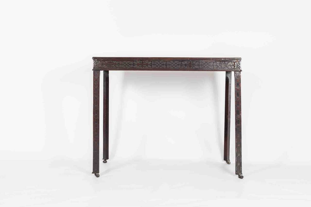 18th Century George III Mahogany Silver Table after Chippendale For Sale 1