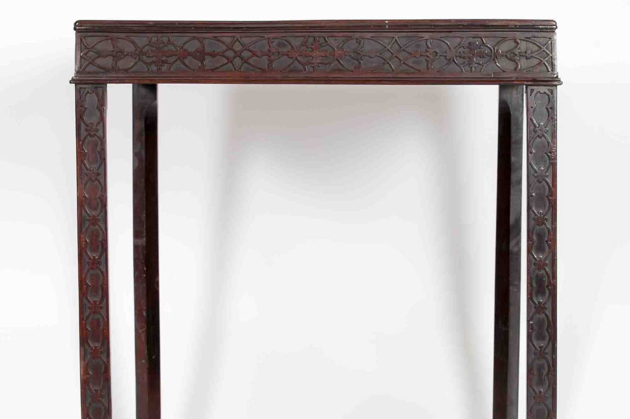 Irish 18th Century George III Mahogany Silver Table after Chippendale For Sale