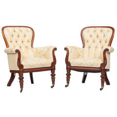 Antique 19th c. Pair of Round Back Armchair