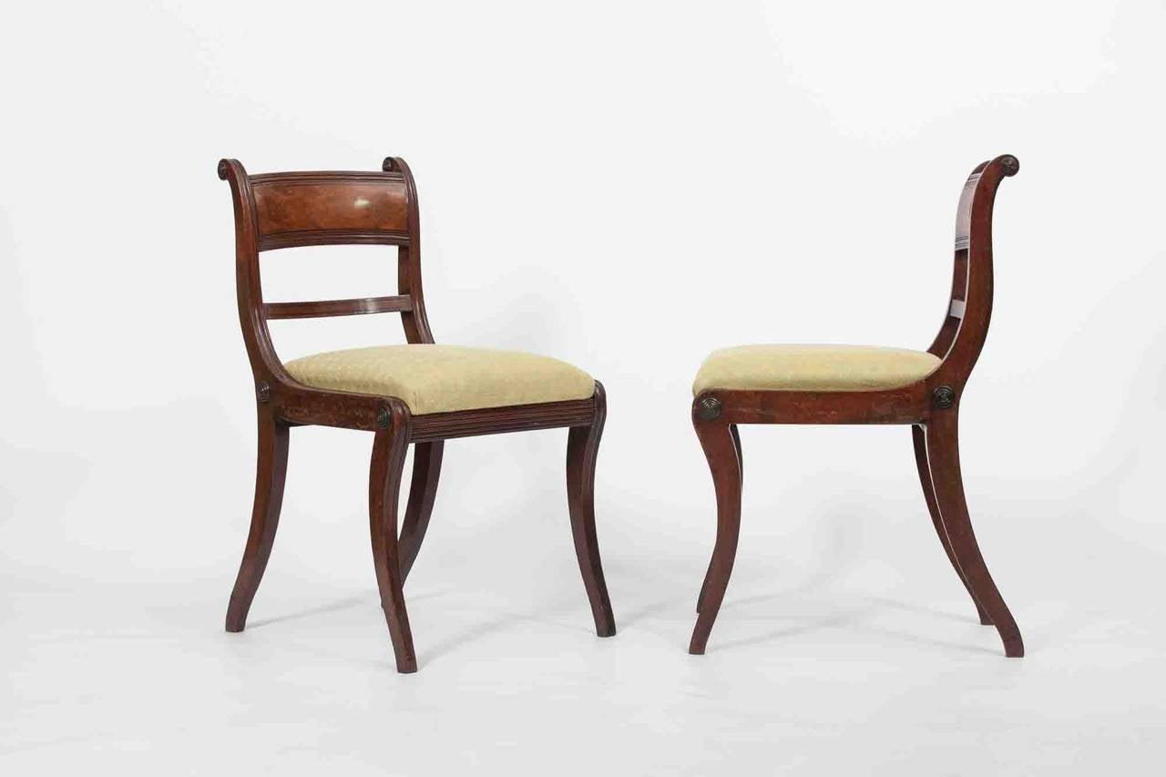 19th c. Set of Six Regency Dining Chairs For Sale at 1stdibs