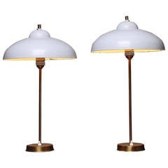 Brass Bedside Lamps by ASEA Belysning, Sweden