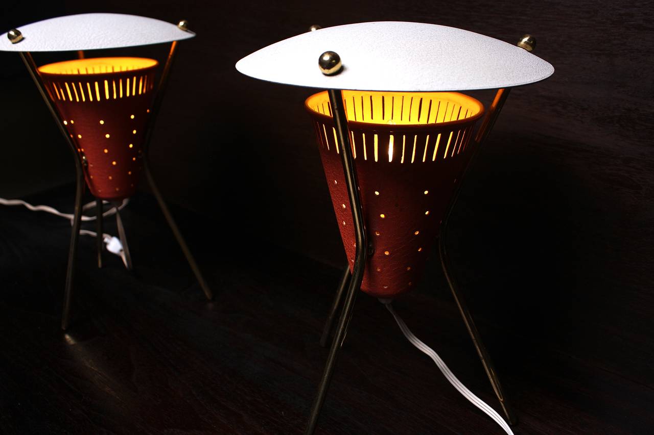 Tripod Bedside Table Lanterns by Disderot For Sale 2