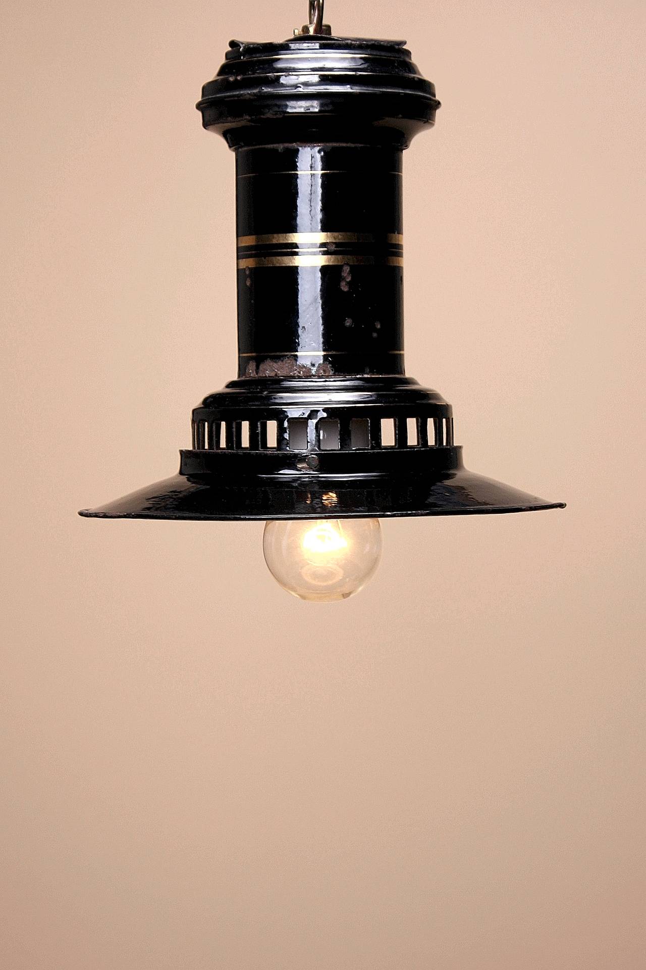 Mid-20th Century French Industrial Metal Pendants For Sale