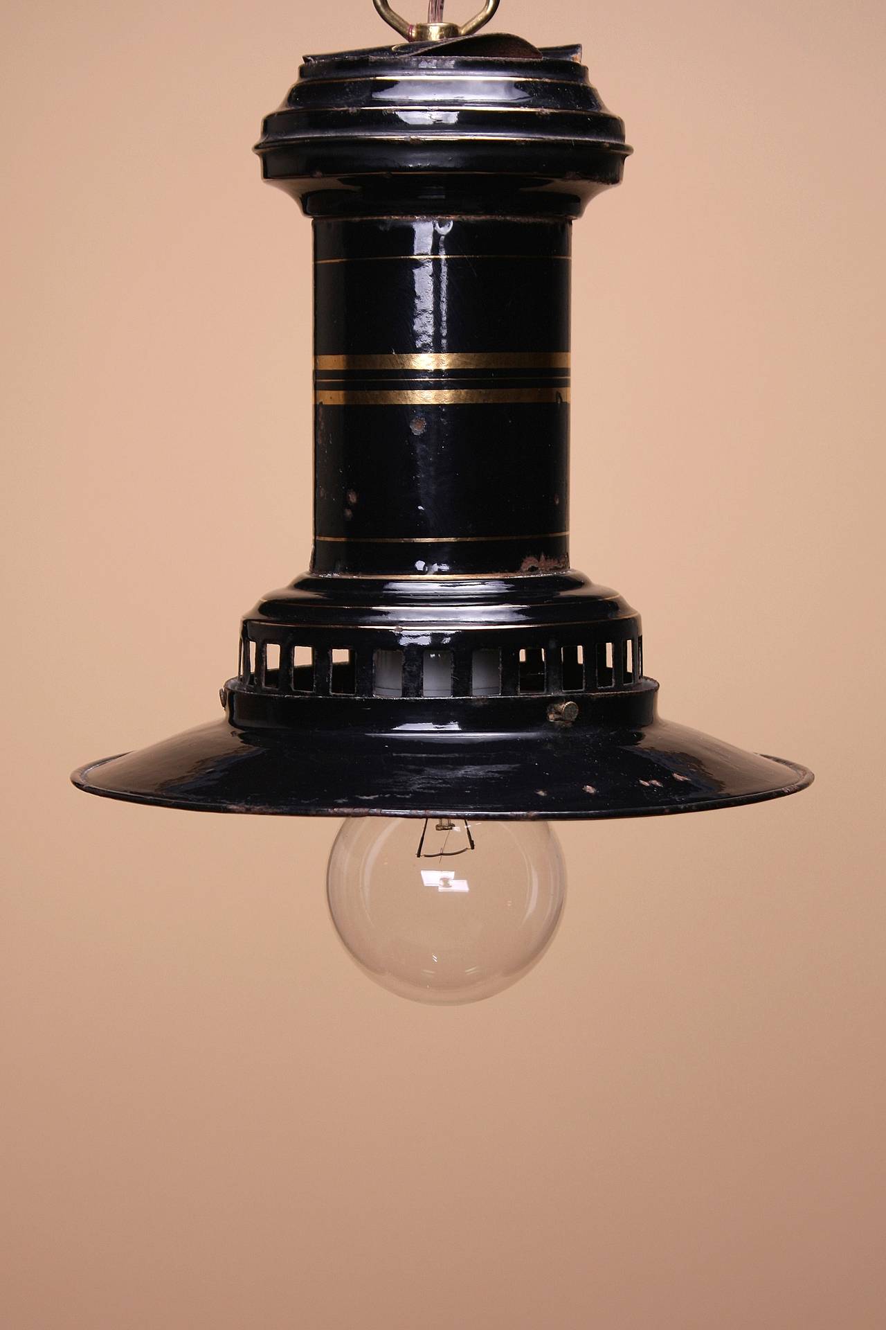 French Industrial Metal Pendants In Excellent Condition For Sale In Santa Monica, CA