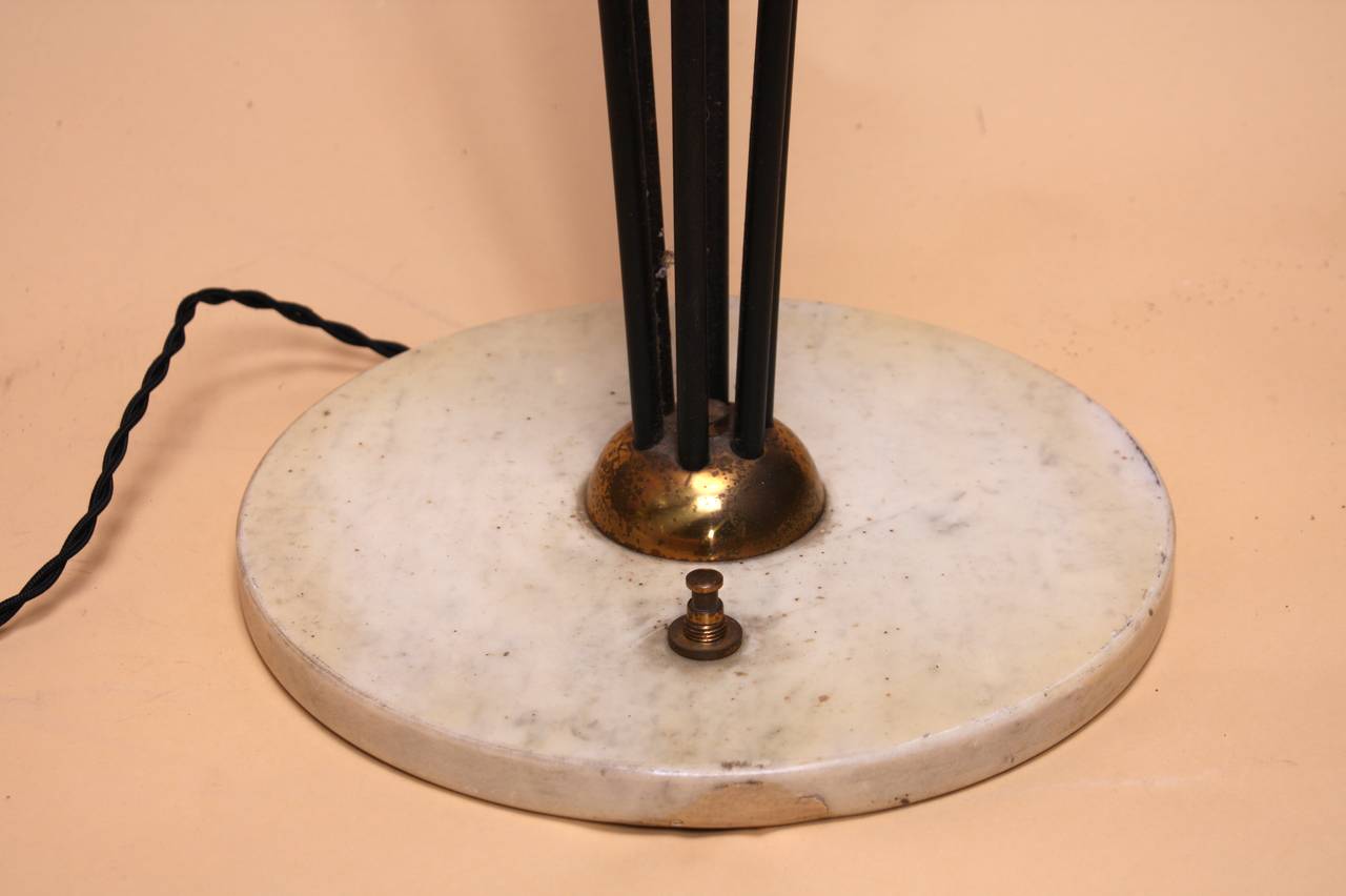 Mid-20th Century Stilnovo Floor Lamp with Six Colorful Globes