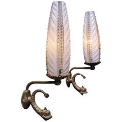 French Sconces with Fish Detail