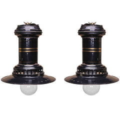 French Industrial Metal Pendants