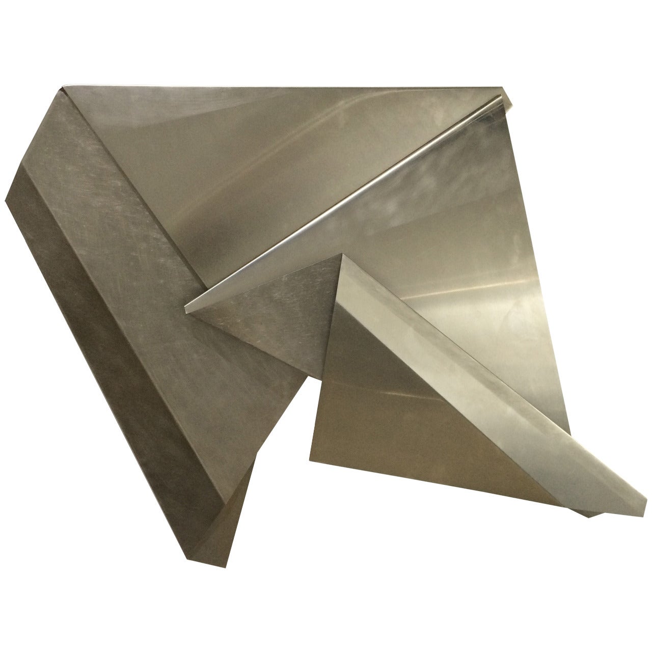 Marsha Lega Folded Stainless Steel Wall Sculpture