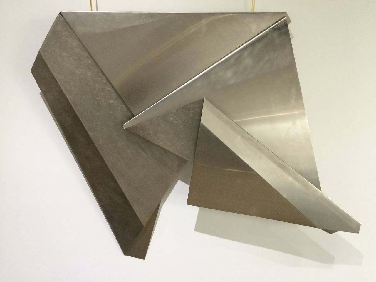 Marsha Lega Folded Stainless Steel Wall Sculpture at 1stDibs