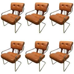 Set of Six Guido Faleschini "Tucroma" Dining Chairs by i4 Mariani for Pace