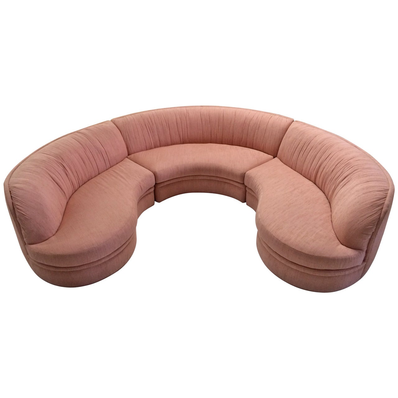 Milo Baughman Curved Sectional Sofa