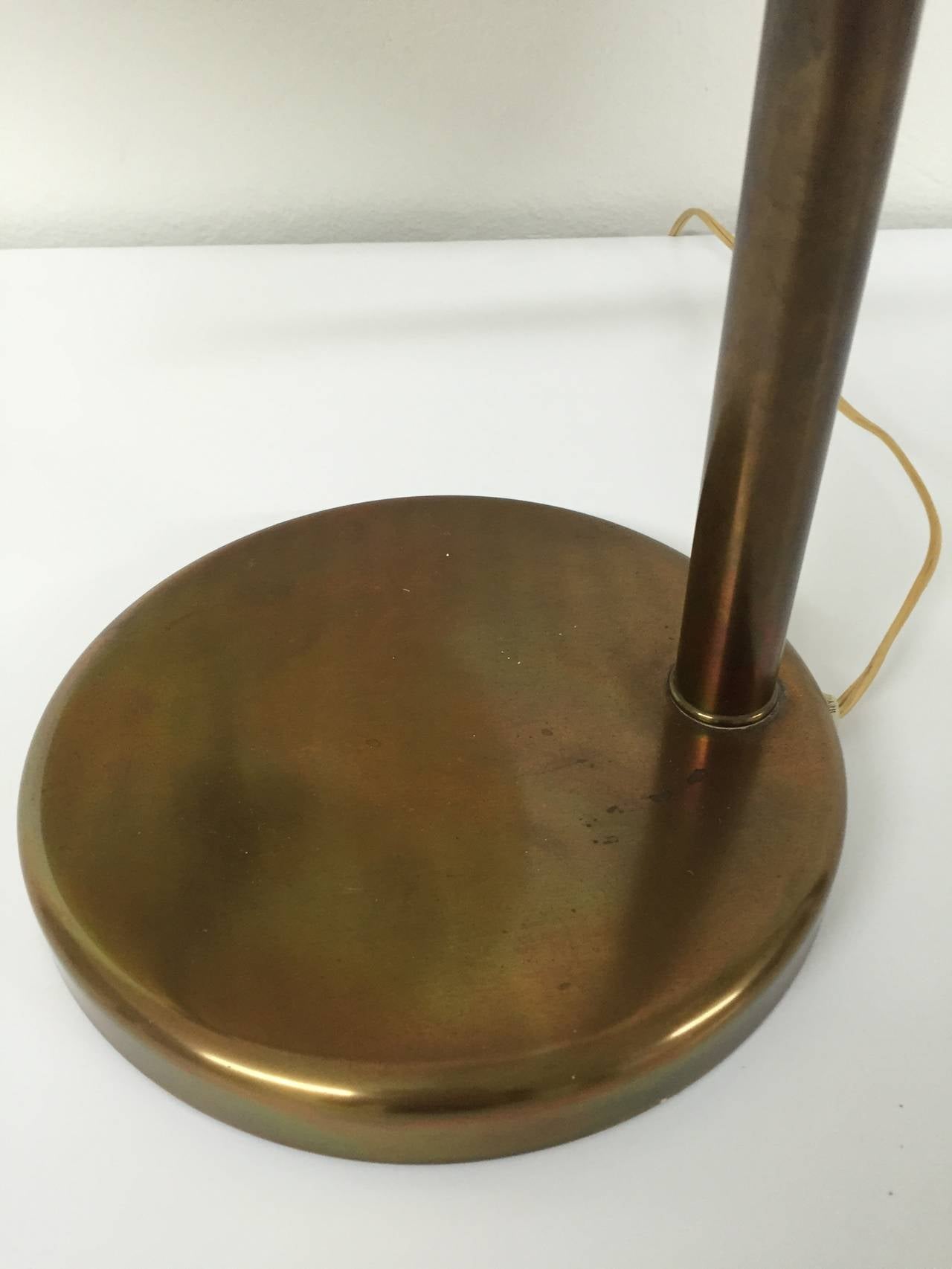 Brass Walter Von Nessen Swing Arm Desk Lamp