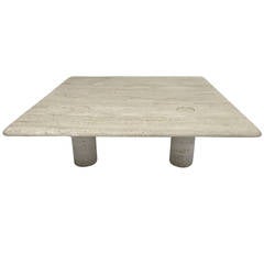 Italian Modernist Travertine Coffee or Cocktail Table, 1970s 12