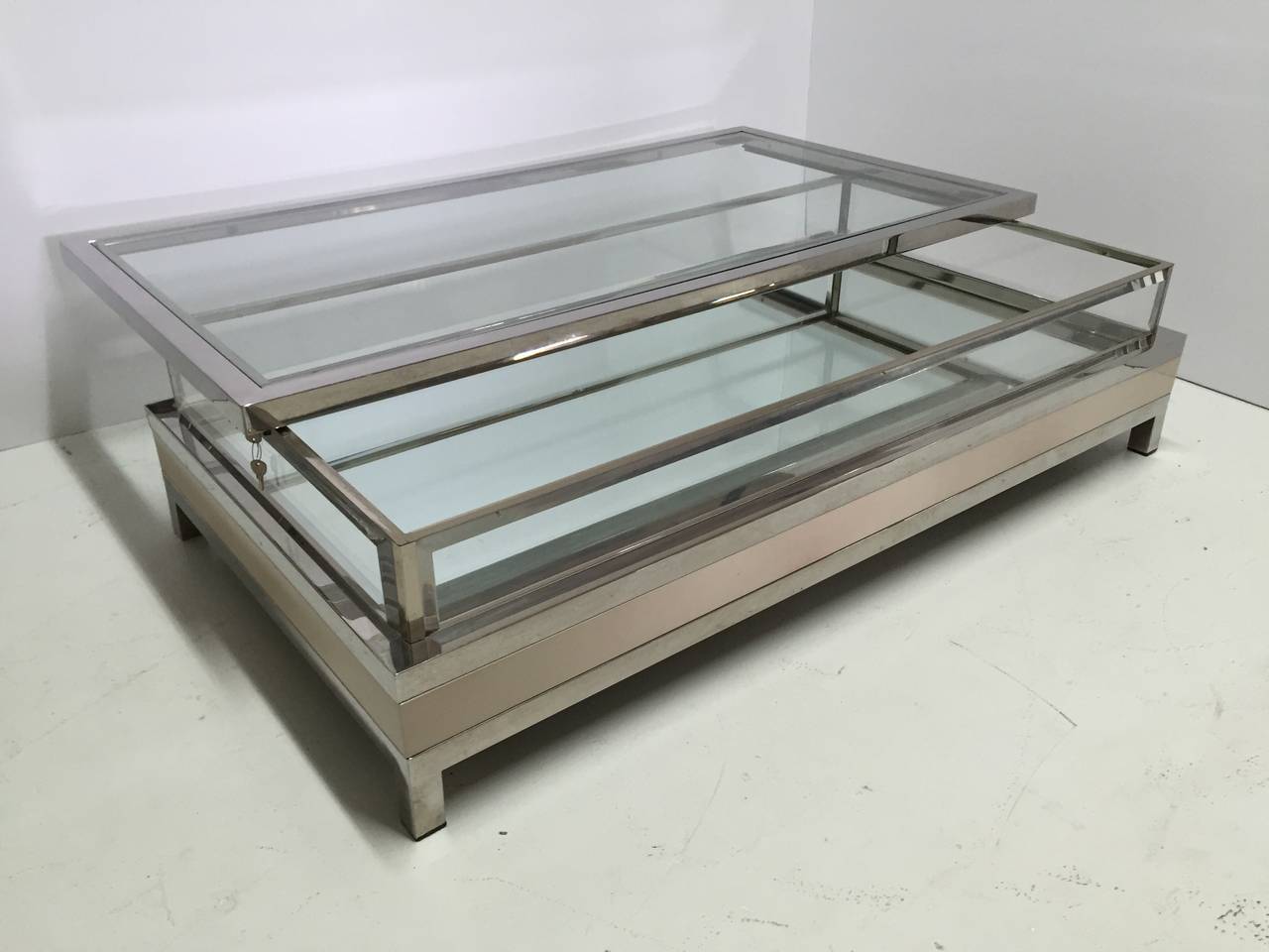 French Maison Jansen Coffee Table with Sliding Top