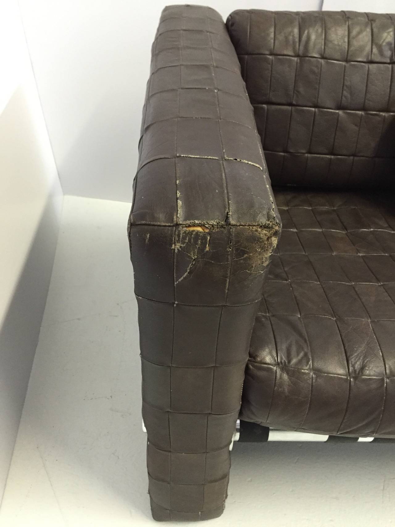 20th Century De Sede Leather Patchwork Sofa