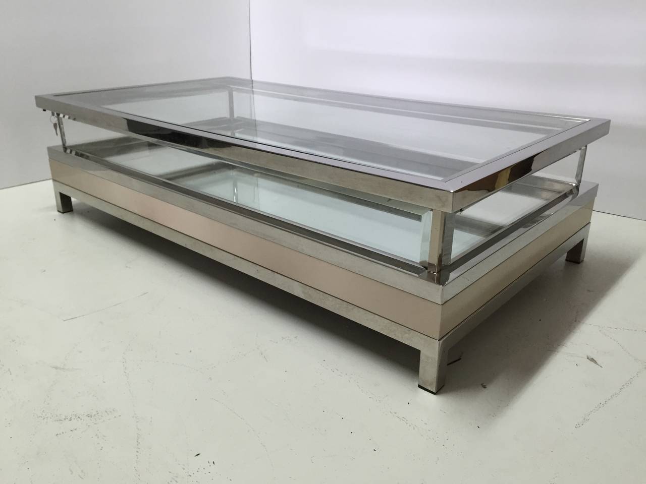 Maison Jansen Coffee Table with Sliding Top In Excellent Condition In Miami, FL