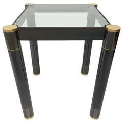 Karl Springer Gunmetal and Patinated Brass Table