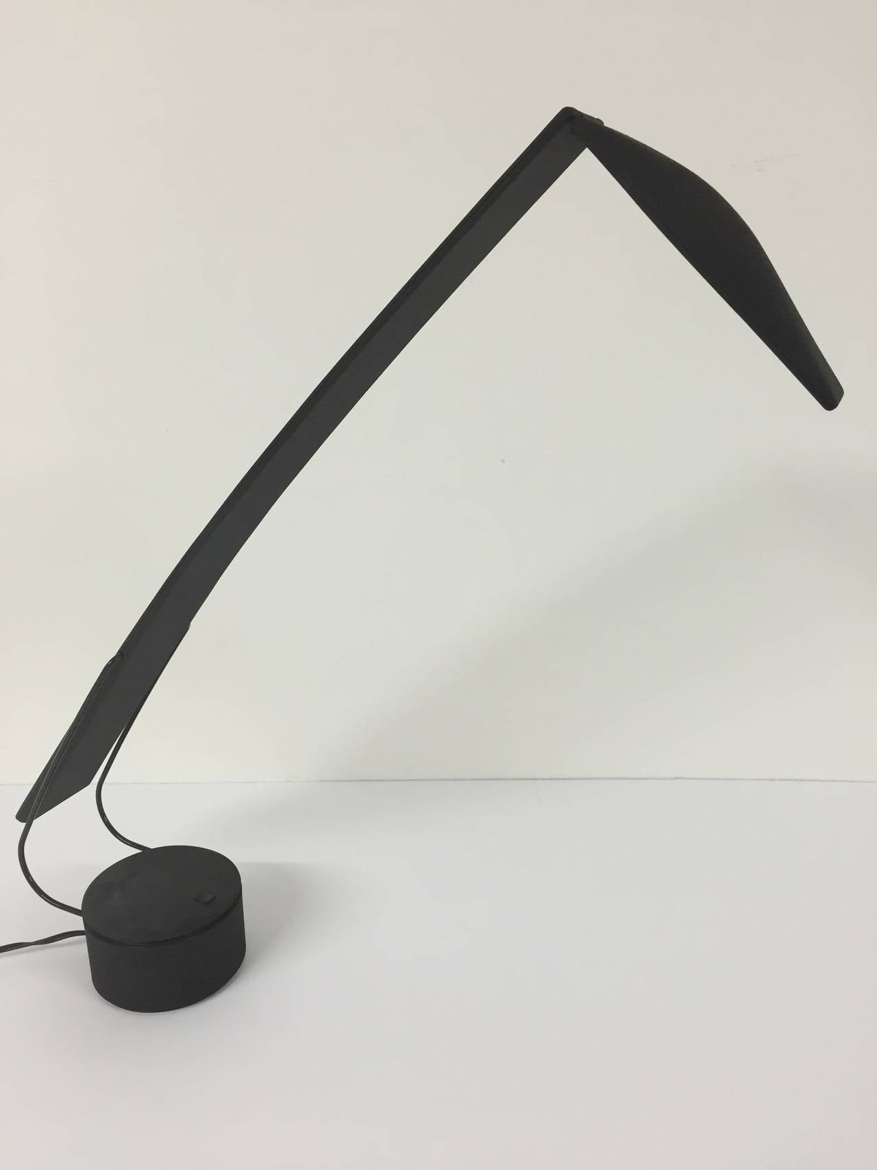 Matte black lamp by Mario Barbaglia and Marco Colombo for Nemo.