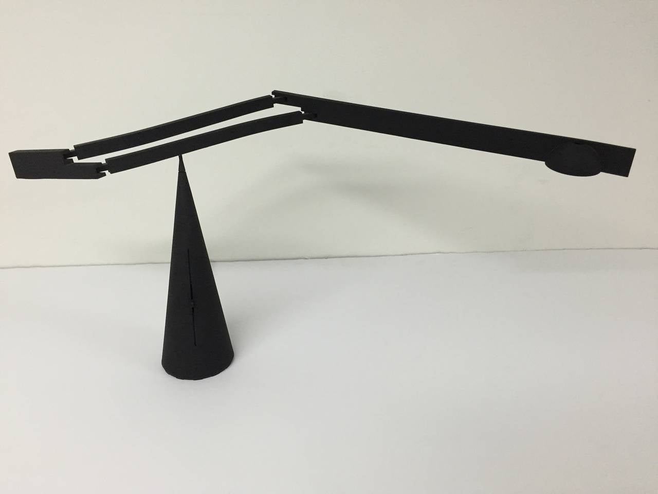 Matte black lamp with dimmer by Mario Barbaglia and Marco Colombo for NEMO.