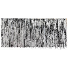 Matthew Satz Silver, Black and White Oil on Linen By-Product Painting 5